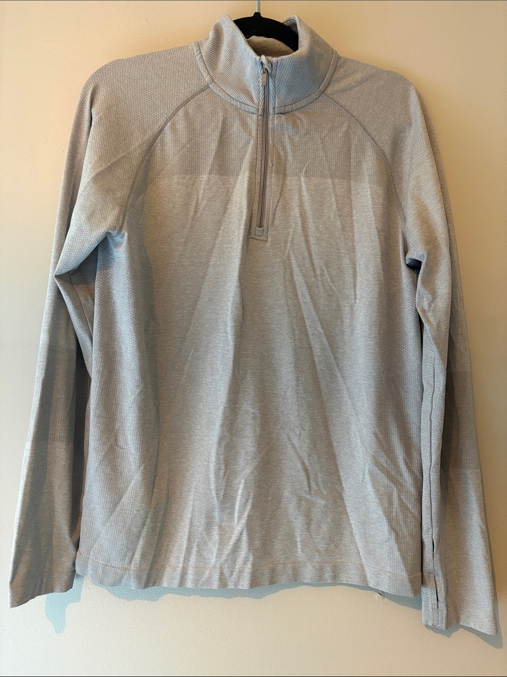 All In Motion Light Gray Quarter-Zip Long Sleeve Pullover